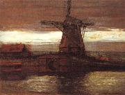 Piet Mondrian Mill in the moonlight china oil painting reproduction